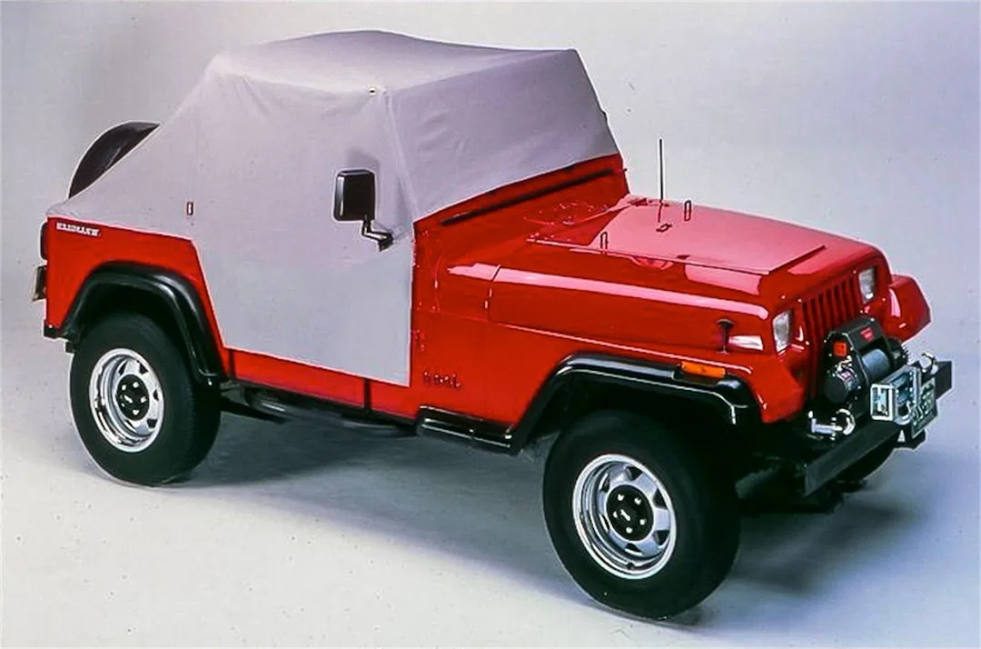 81035-09 – BESTOP Cab Cover, Covers From Windshield to Rear Window Sun/ Wind/ Rain Proof Charcoal Vinyl